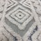 Homeroots 4 ft. Round Gray, Cream & Blue Modern Geometric Area Rug 396184 - alternate 3